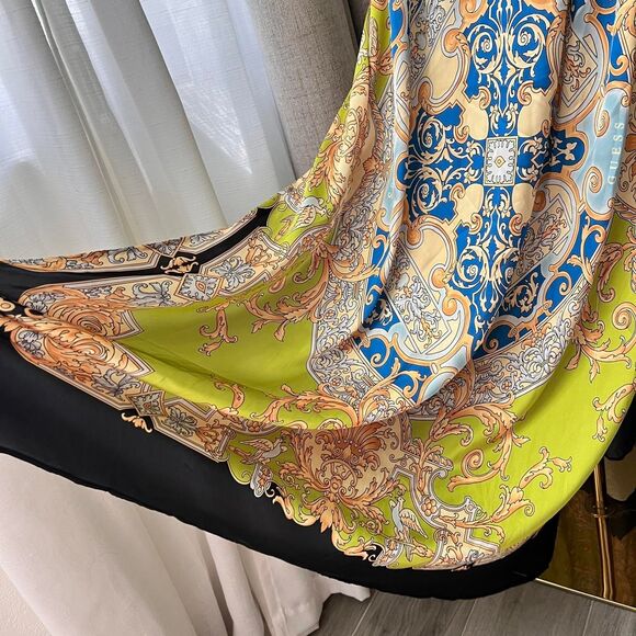 GUESS Baroque Print Halter Maxi Dress – Size Small - Picture 3 of 8